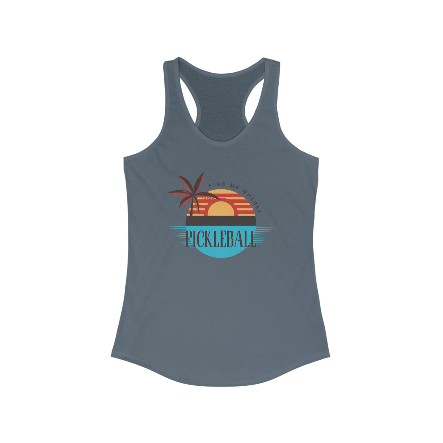 Find me Pickleball Racerback Tank