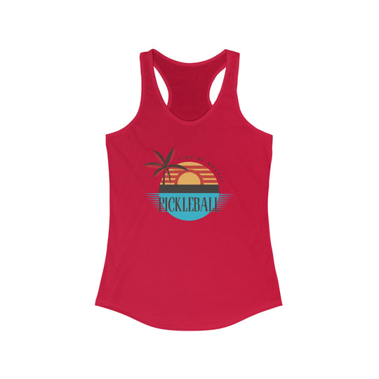 Find me Pickleball Racerback Tank