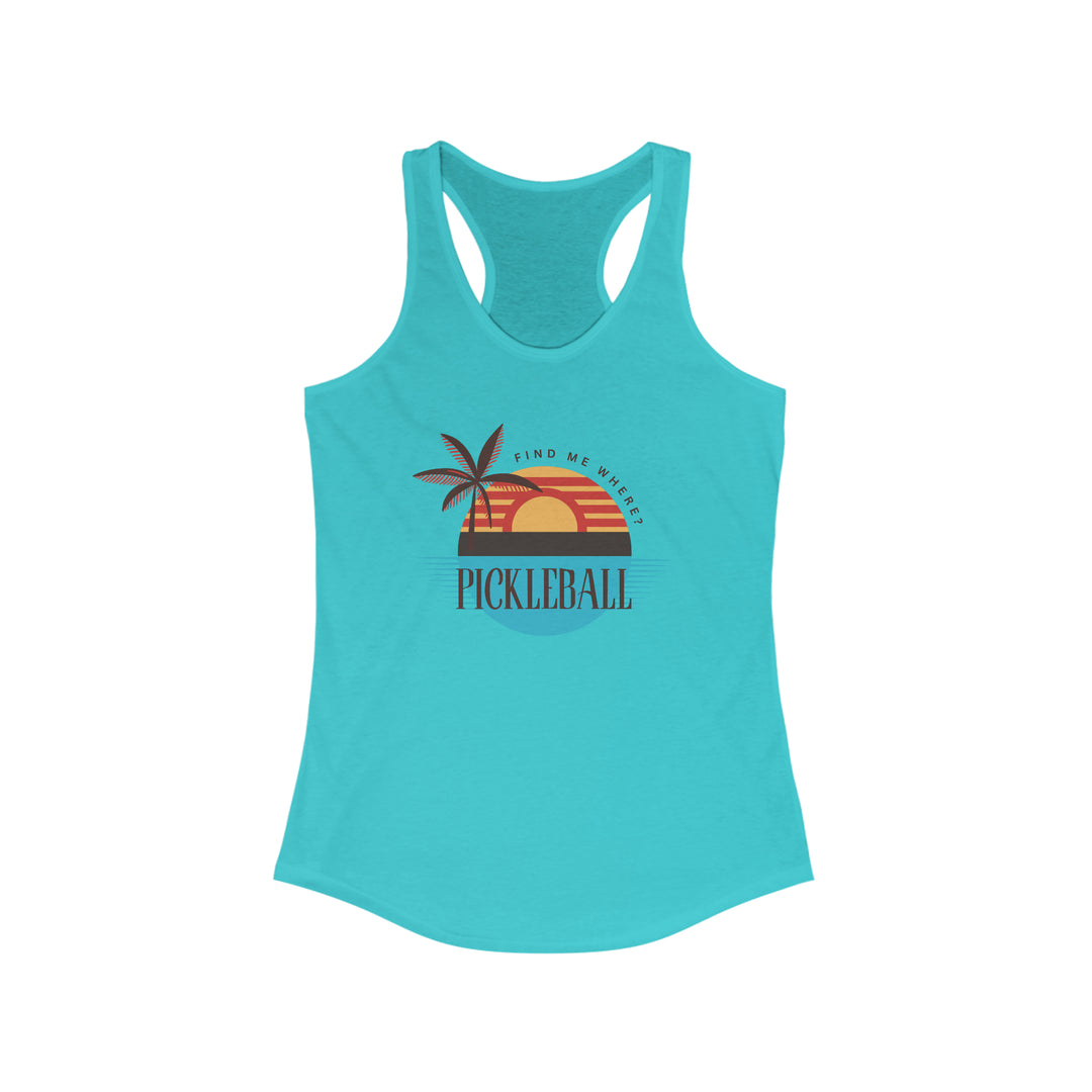 Find me Pickleball Racerback Tank