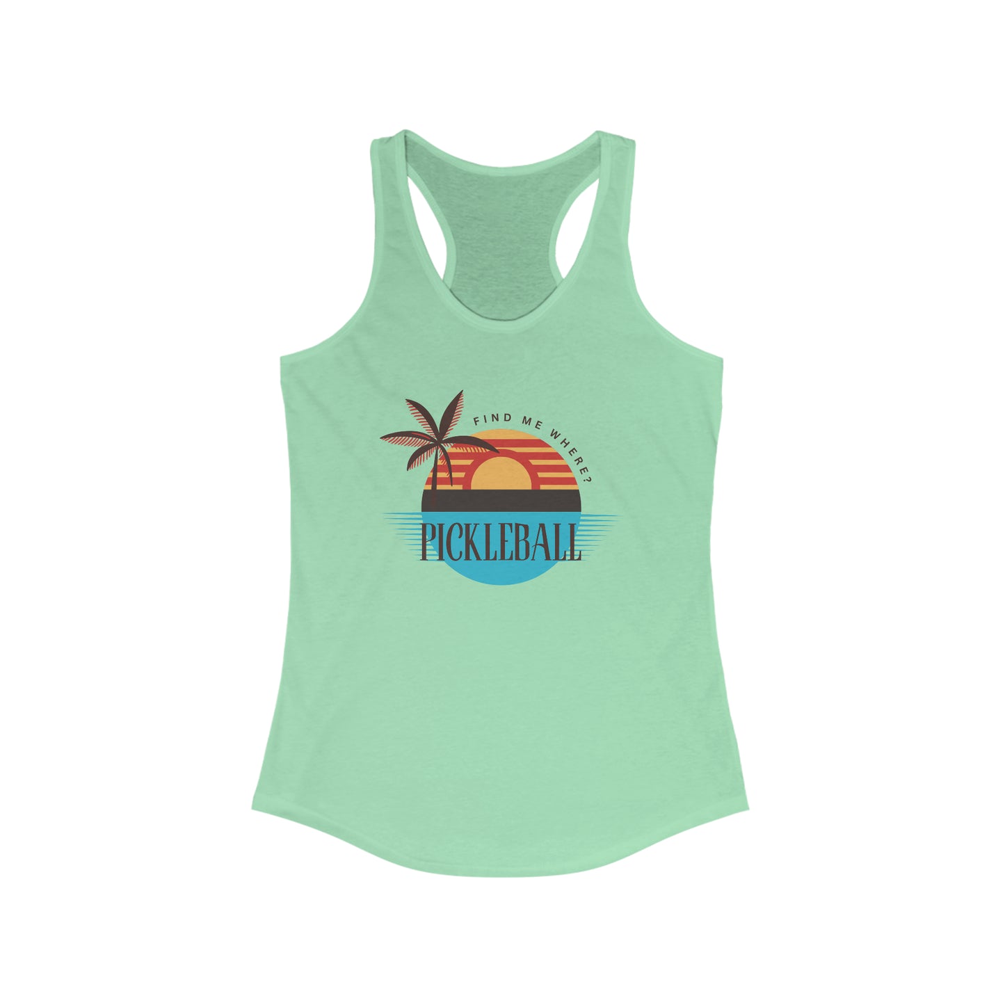 Find me Pickleball Racerback Tank