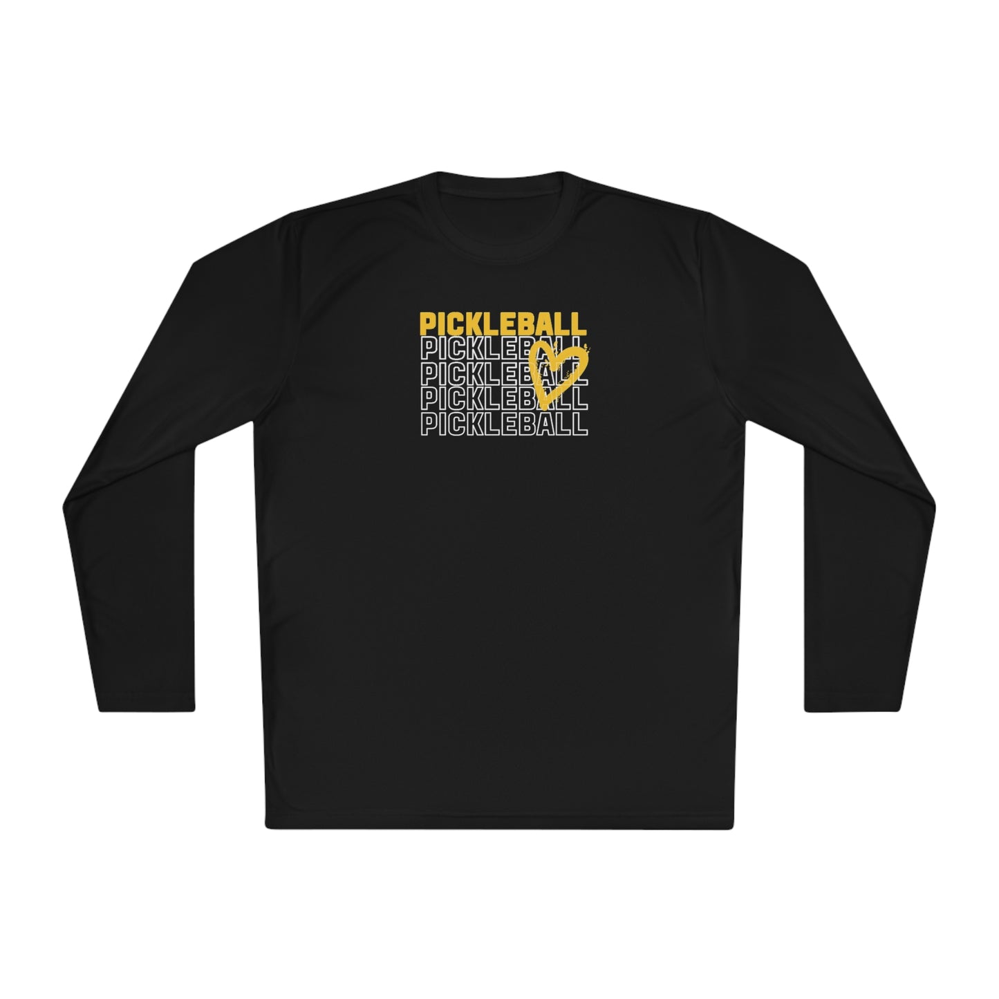 Pickleball Heart Yellow Unisex Sport Tek Long Sleeve