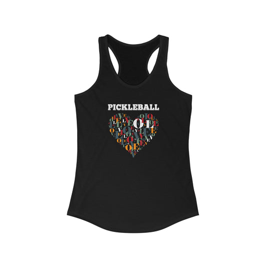 Heart Pickleball Racerback Tank