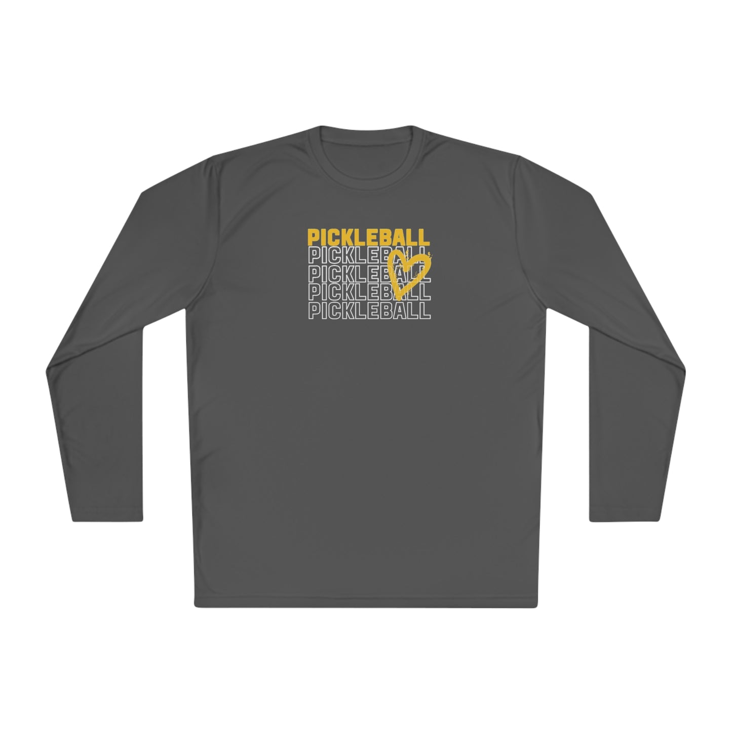 Pickleball Heart Yellow Unisex Sport Tek Long Sleeve