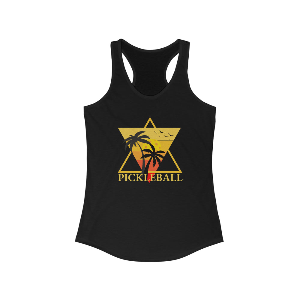 Pickleball Pyramid Retro Racerback Tank