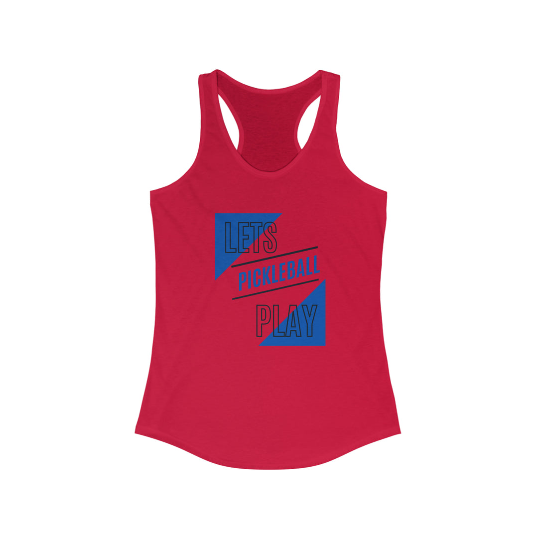 Lets Play Pickleball Racerback Tank