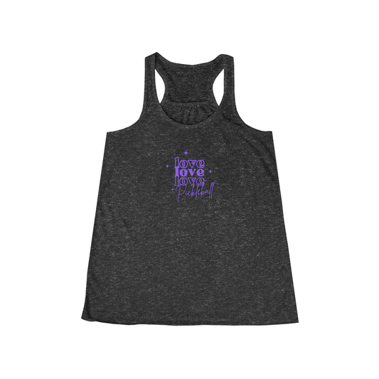 Love Love Love Pickleball Flowy Tank