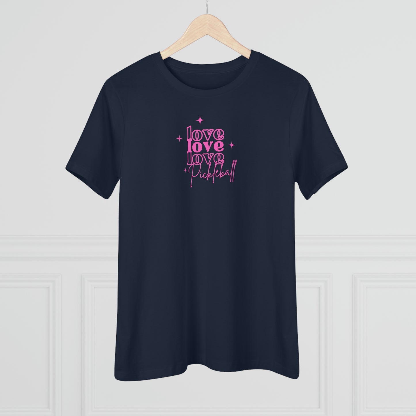 Love Love Love Pickleball Pink Women's Comfort Tee