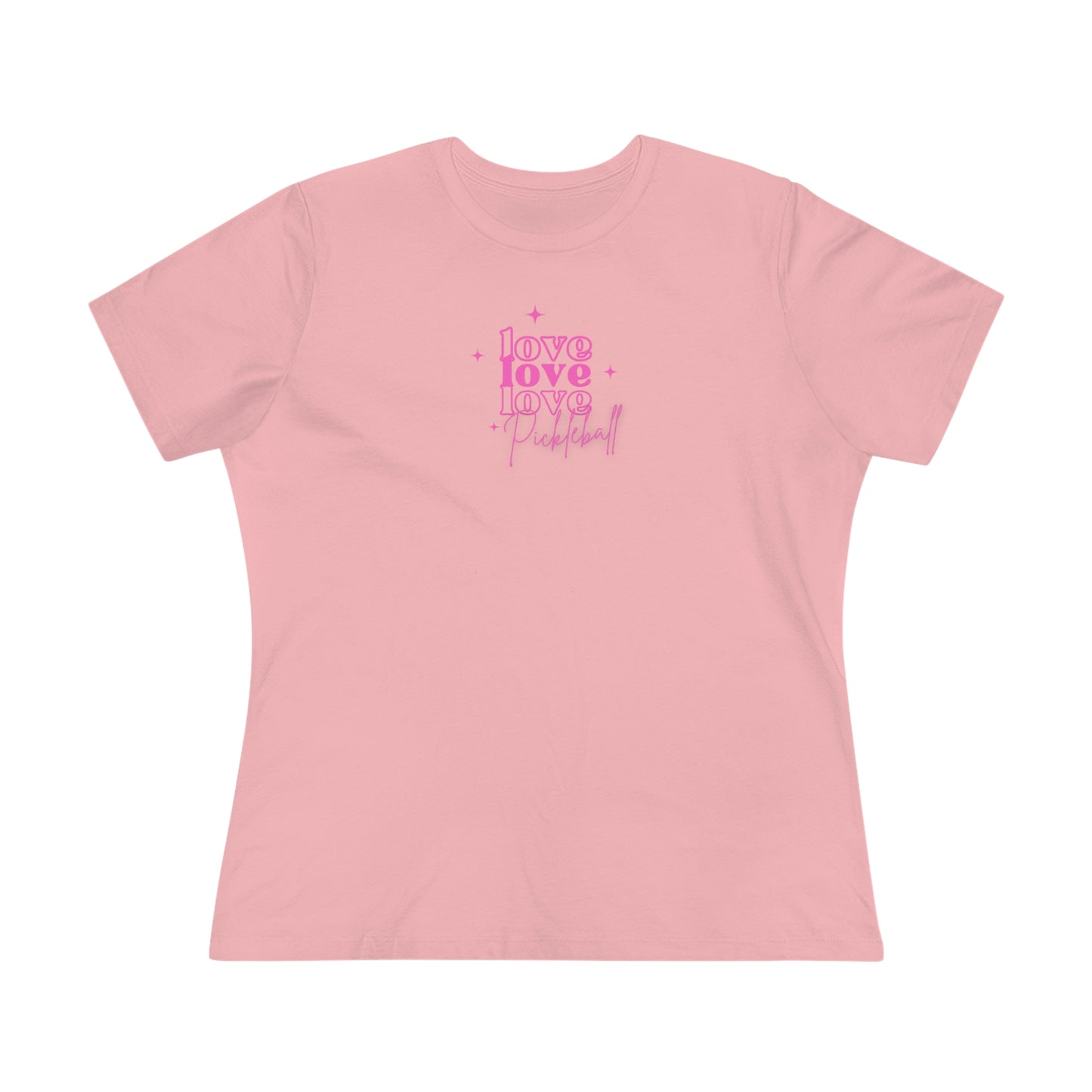 Love Love Love Pickleball Pink Women's Comfort Tee