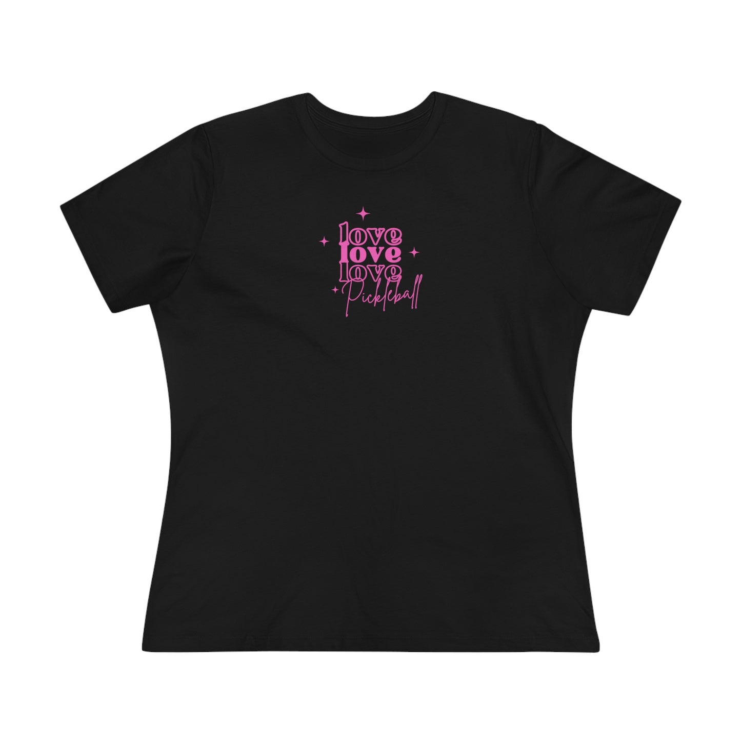 Love Love Love Pickleball Pink Women's Comfort Tee