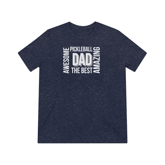 Awesome Pickleball Dad Unisex Triblend