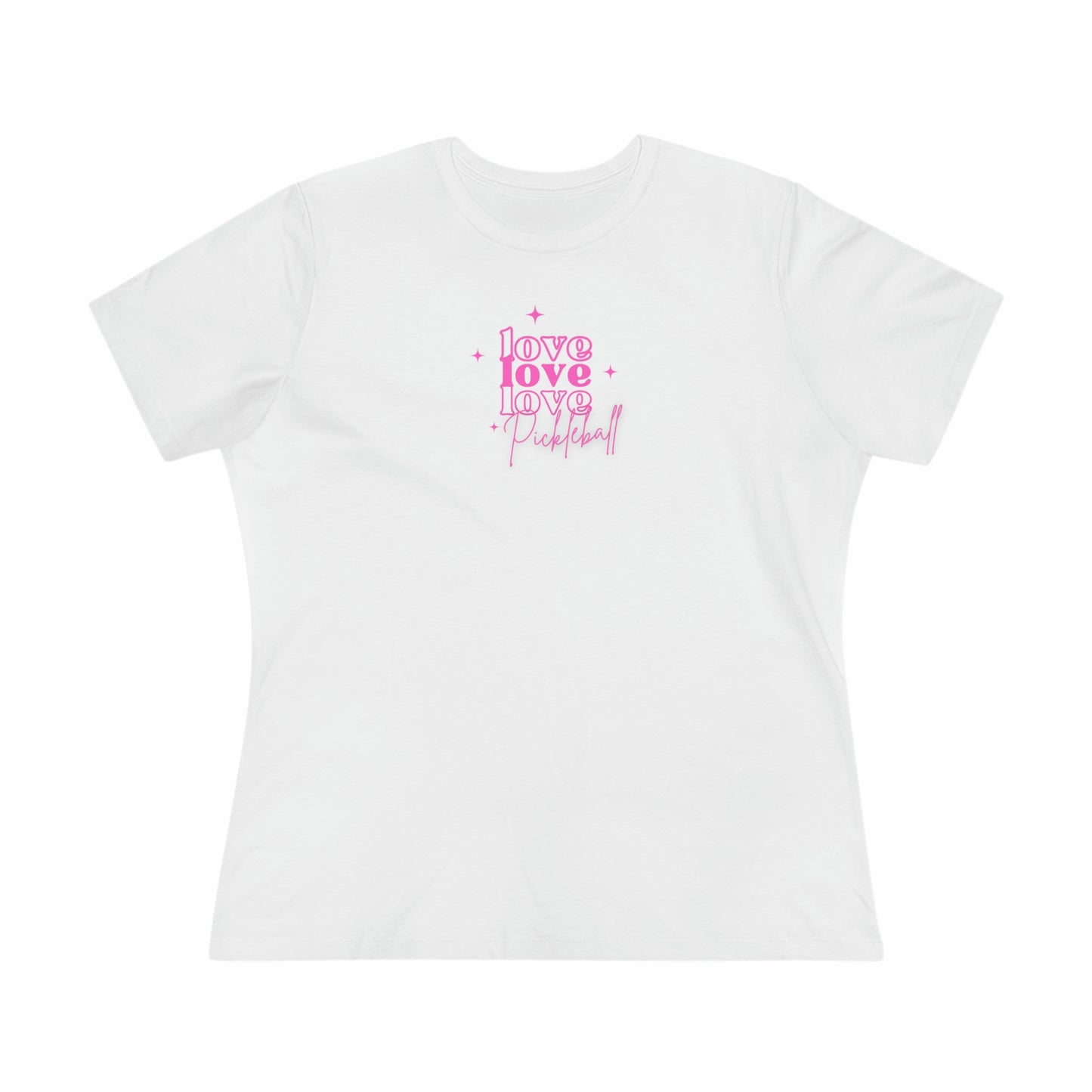 Love Love Love Pickleball Pink Women's Comfort Tee