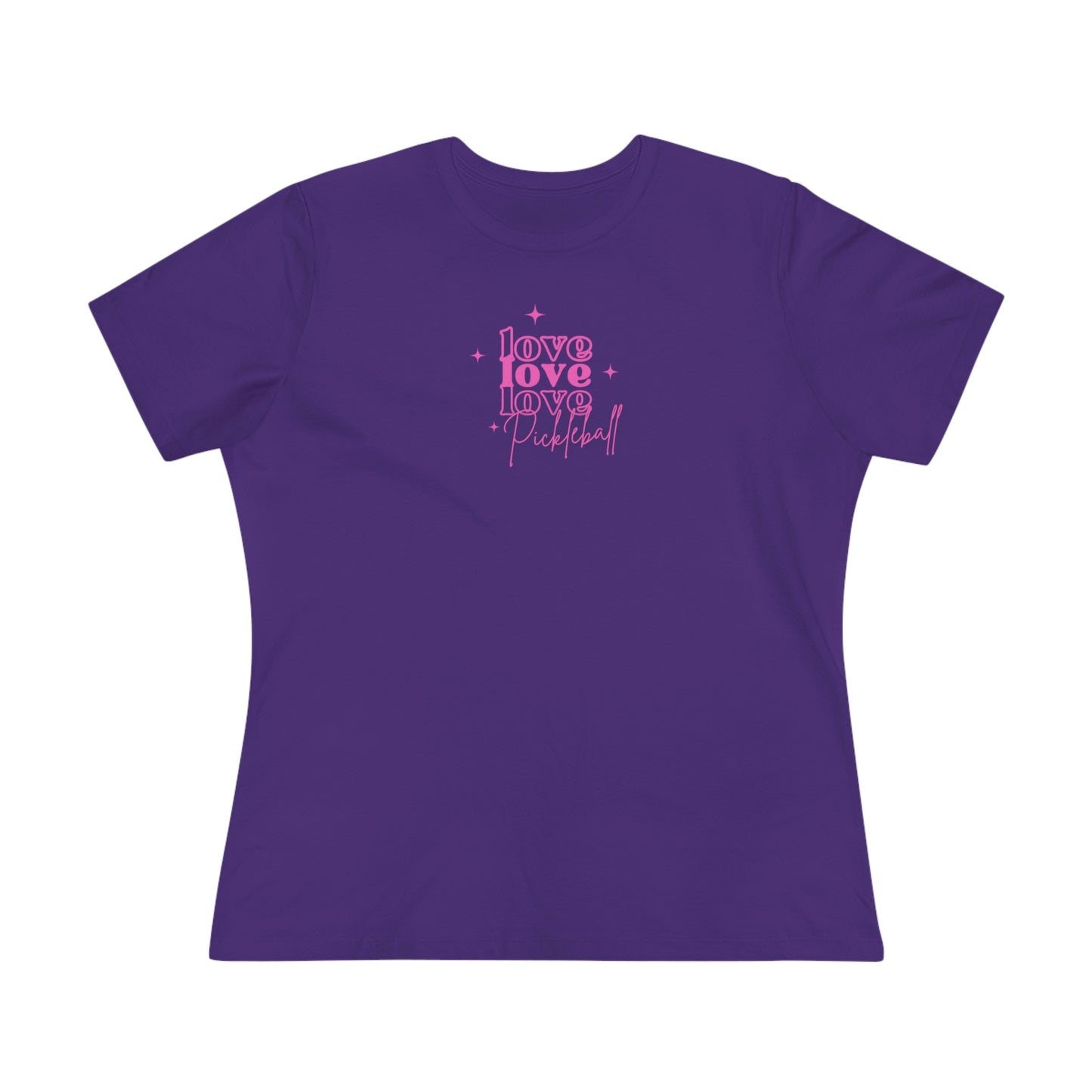 Love Love Love Pickleball Pink Women's Comfort Tee