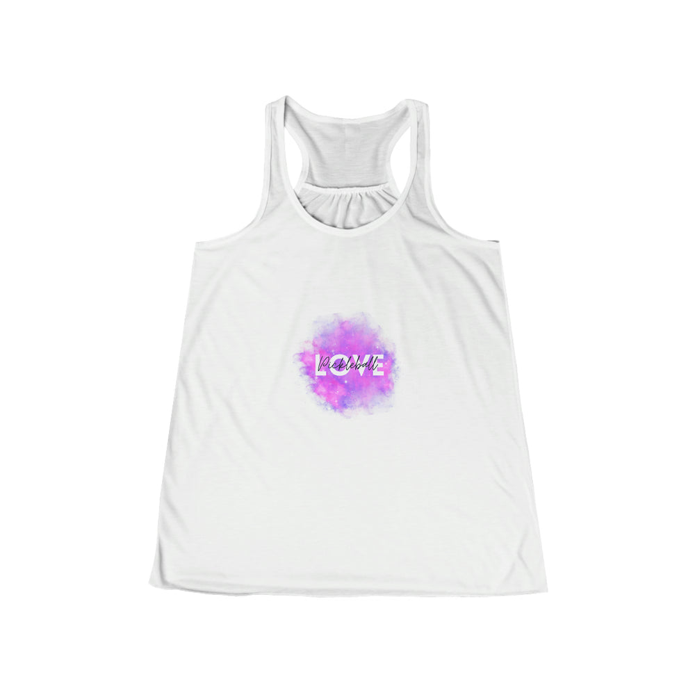 Watercolor Love Pickleball Flowy Tank