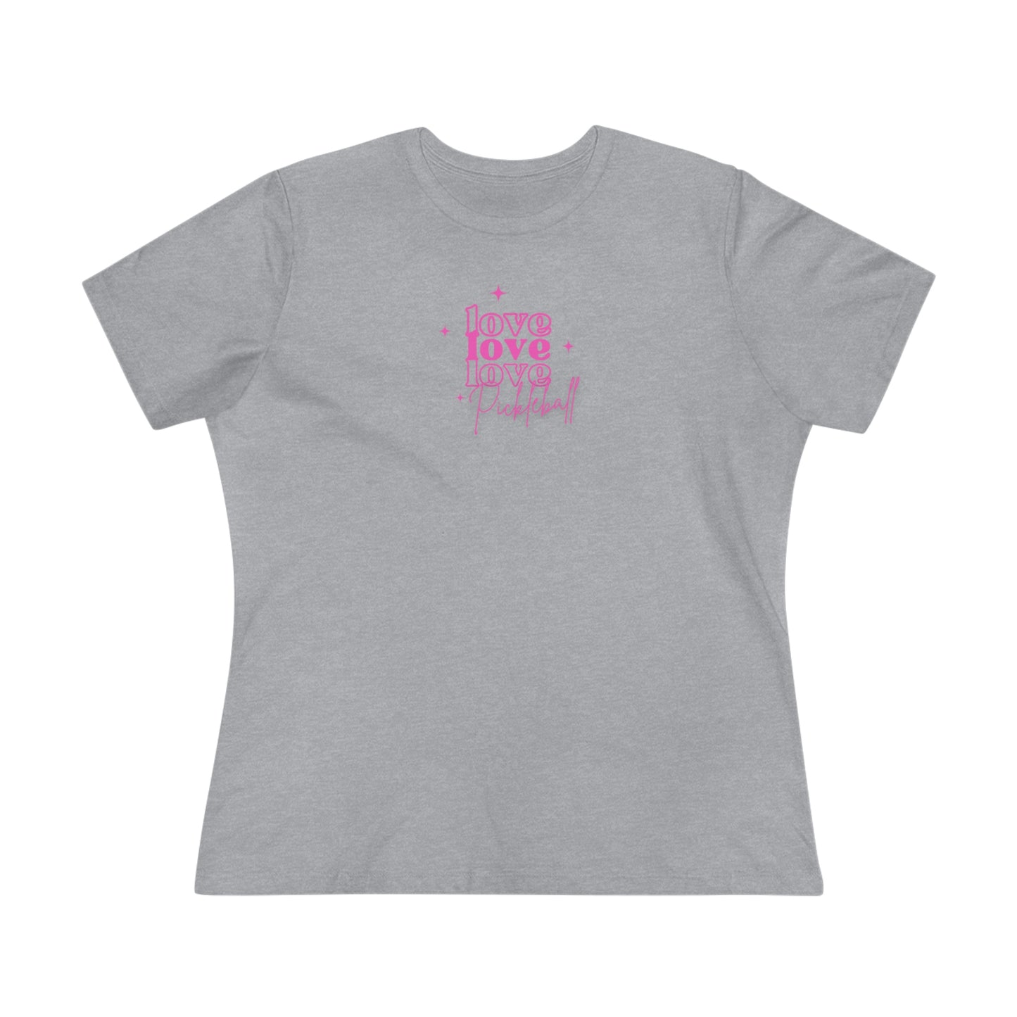 Love Love Love Pickleball Pink Women's Comfort Tee