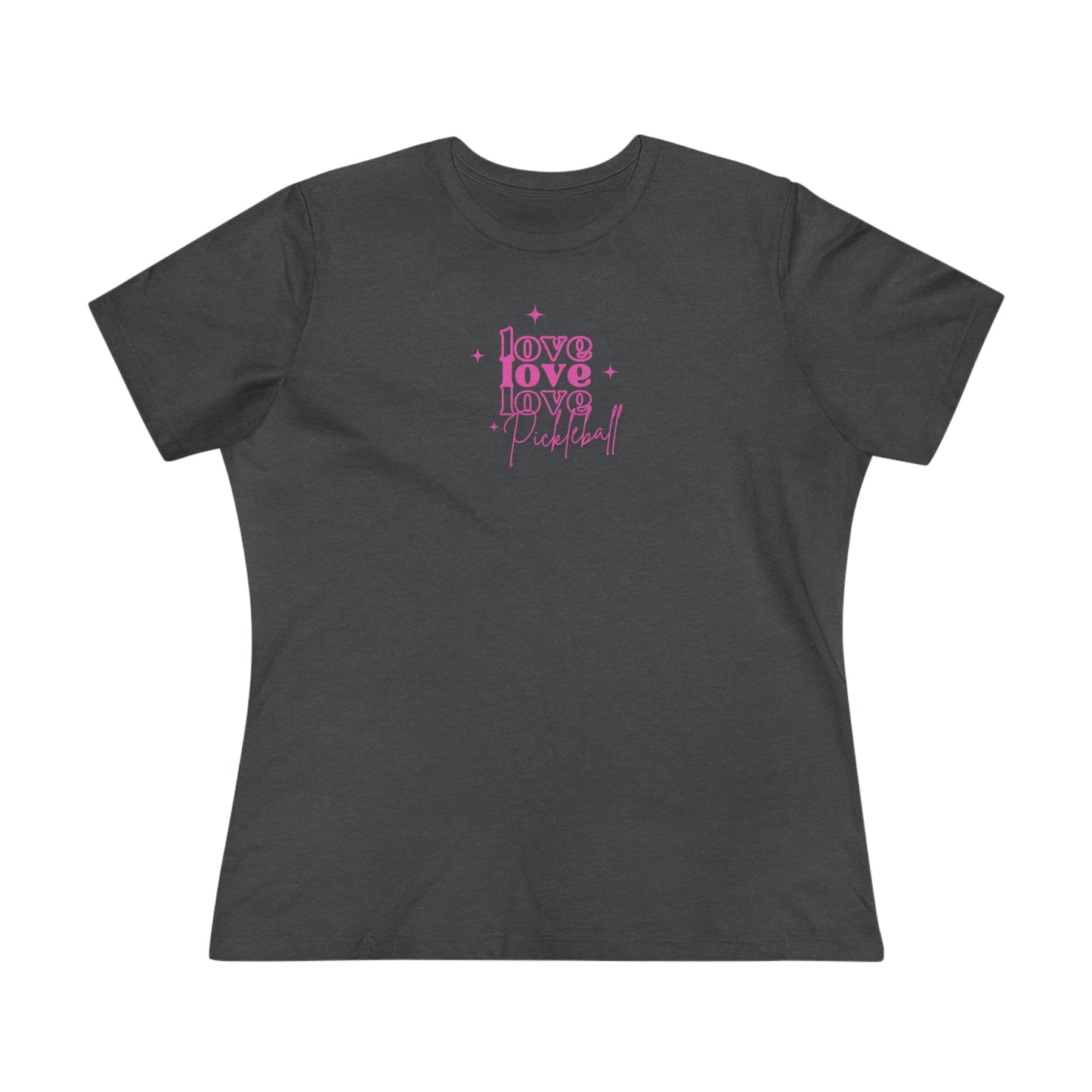 Love Love Love Pickleball Pink Women's Comfort Tee